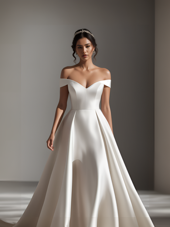 Off Shoulder Bridal Gown