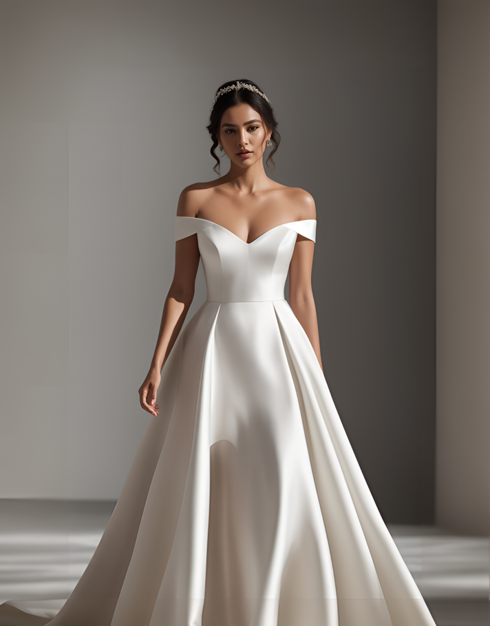 Off Shoulder Bridal Gown