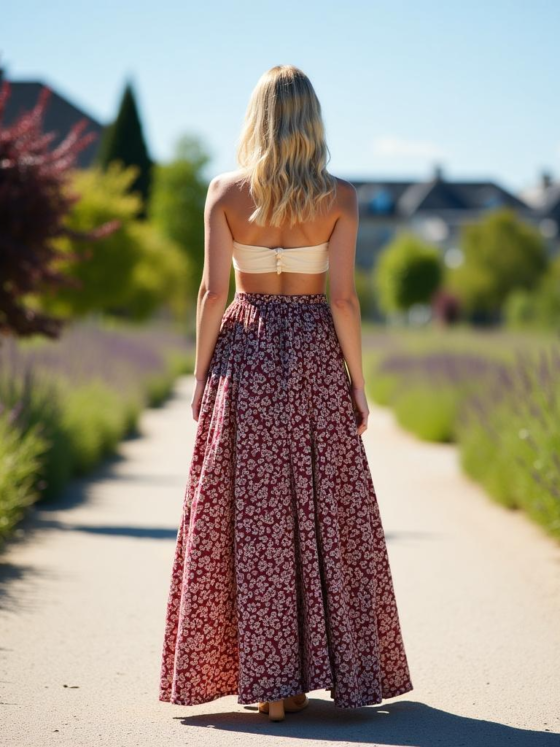 Gathered Maxi Skirt