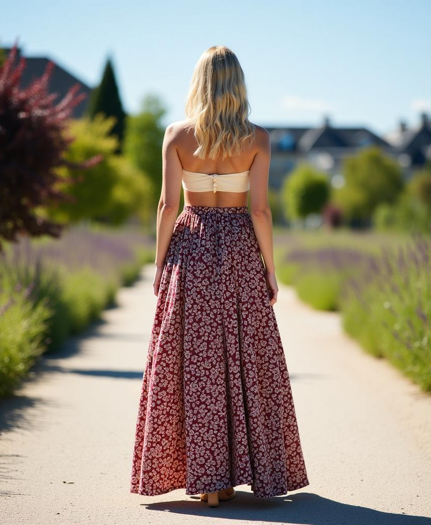 Gathered Maxi Skirt